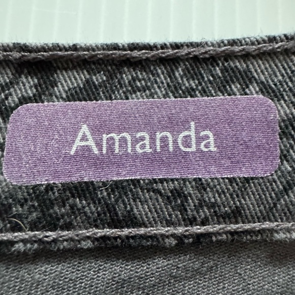 Gloria Vanderbilt Amanda Gray & Black Flowered Patterned Jeans. Women’s size 16W - Picture 4 of 13